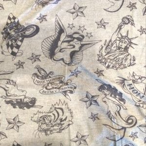 Mark Mahoney for Betsey Johnson graphic tee tunic tattoo flash size medium/large